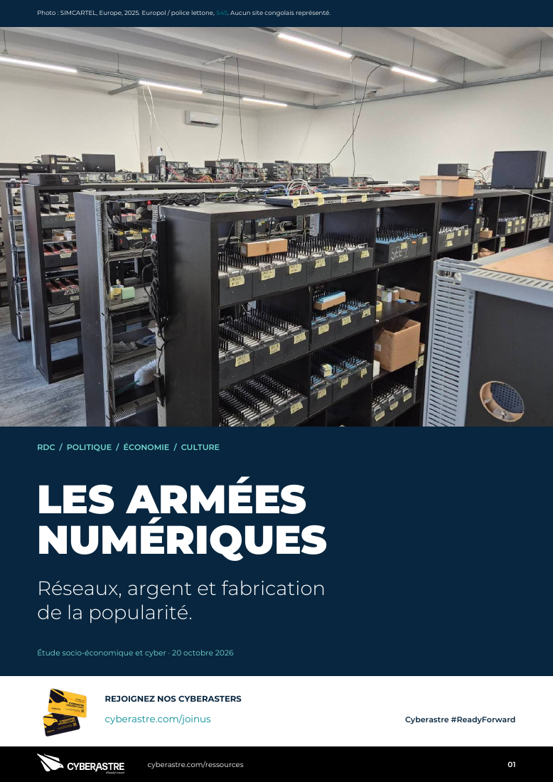 Couverture — Les armées numériques - RDC, politique, économie et culture